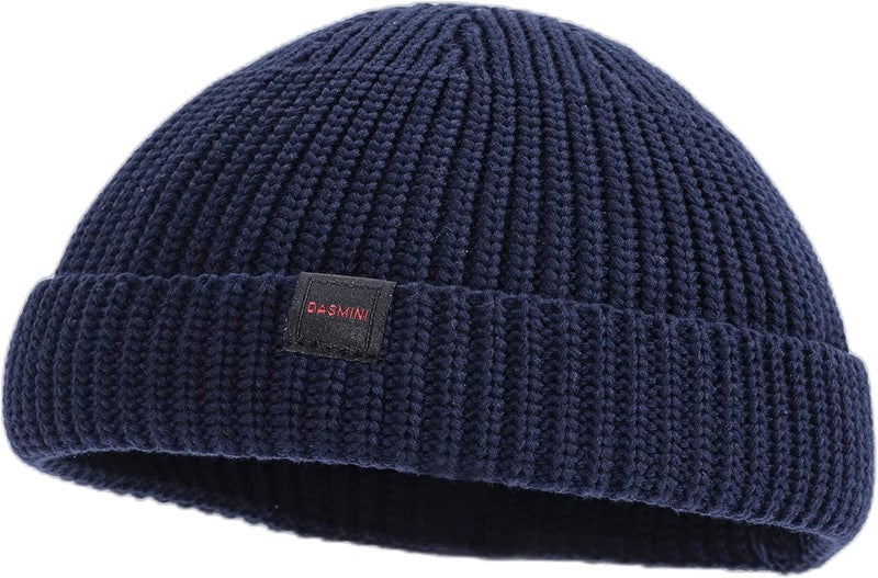 DASMINI Fisherman Beanie Hats for Men Women,Knit Trawler Skull Cap,Watch Cap,Spring Fall Winter Warm Short Hats - Image 1